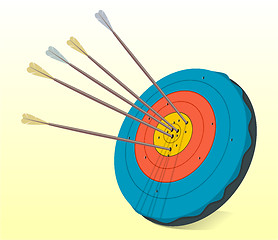 Image showing Vintage Target and Arrows