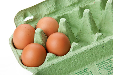 Image showing Eggs in carton