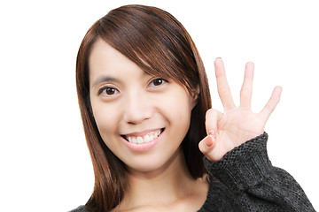 Image showing woman show ok sign