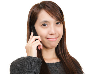 Image showing woman using mobile phone 