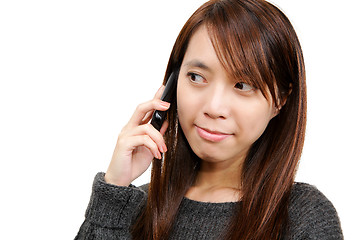 Image showing asian woman using cellphone