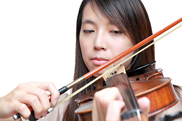 Image showing woman play violin