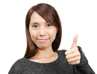 Image showing woman with thumbs up