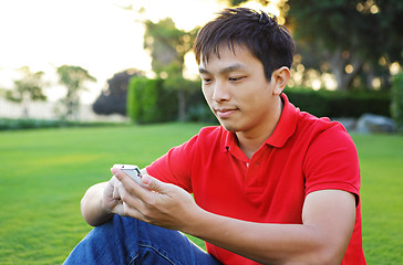 Image showing texting messages on phone