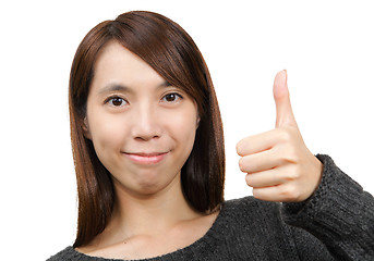 Image showing woman with thumbs up