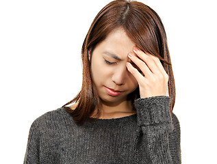 Image showing woman with head ache 