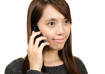 Image showing woman using mobile phone