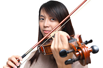 Image showing woman play violin