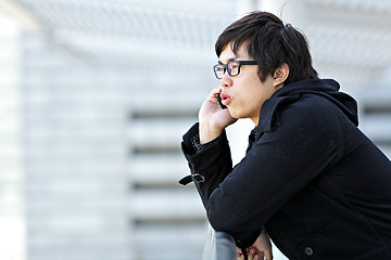 Image showing man talking on mobile phone