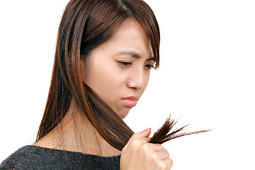 Image showing woman have hair problem