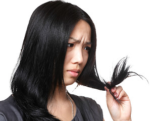 Image showing woman have hair problem