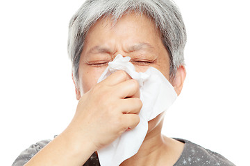 Image showing sneezing woman