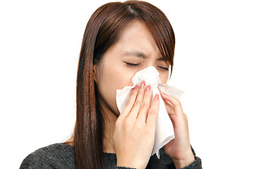Image showing sneeze girl