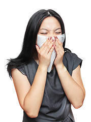 Image showing sneeze girl