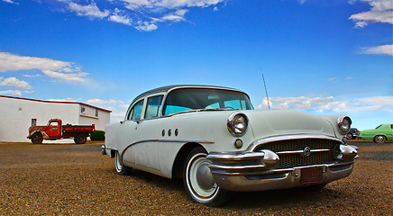 Image showing Classic car full of retro chrome