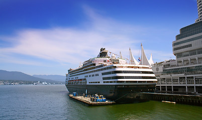 Image showing Cruise ship in harbour