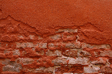 Image showing Red grunge wall