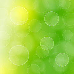 Image showing Blurred green circles and bokeh