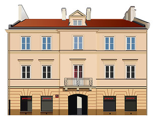 Image showing Building facade illustration
