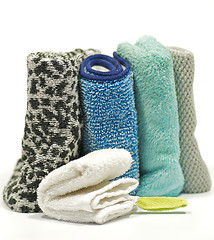 Image showing Colorful terry cloth towels