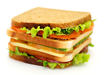 Image showing Classical BLT Club Sandwich