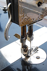 Image showing Old sewing machine details