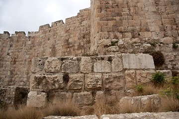 Image showing jerusalem old city walls
