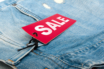 Image showing Jeans With Sale Tag