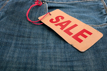 Image showing Jeans With Sale Tag