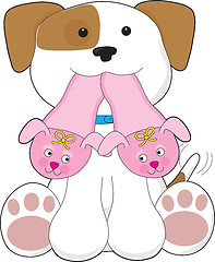 Image showing Cute Puppy Slippers