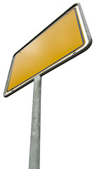 Image showing German placement sign isolated with clipping path
