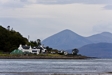 Image showing small housing estate at the sea