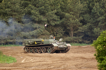 Image showing tank driving on dirty ground