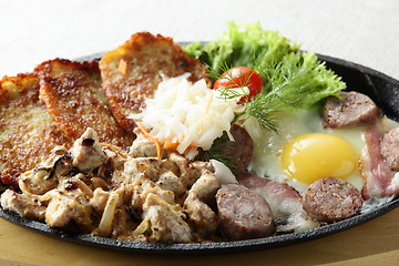 Image showing meat with egg