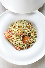 Image showing Millet in the white dish