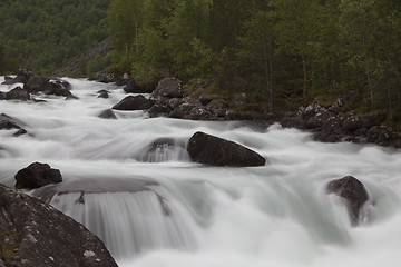 Image showing Tveitafossen floating down the mountain