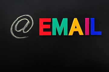 Image showing Email sign and word