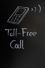 Image showing Toll-free call background