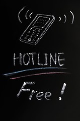 Image showing Free hotline service