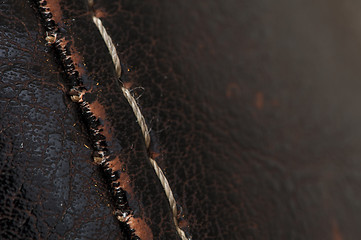 Image showing Brown artificial leather 