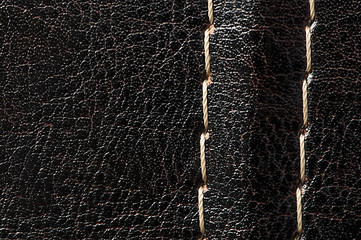 Image showing Brown artificial leather 