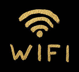 Image showing Word WIFI and symbol 