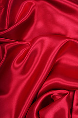 Image showing Smooth elegant red silk can use as background 