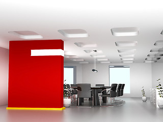 Image showing Business meeting room in office with modern decoration