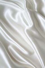 Image showing Smooth elegant white silk as background 