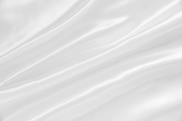 Image showing Smooth elegant white silk as wedding background