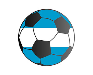 Image showing Flag of Argentina and soccer ball