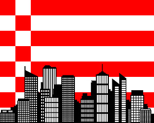 Image showing City and flag of Bremen