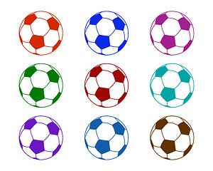 Image showing Soccer balls