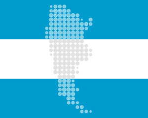 Image showing Map and flag of Argentina